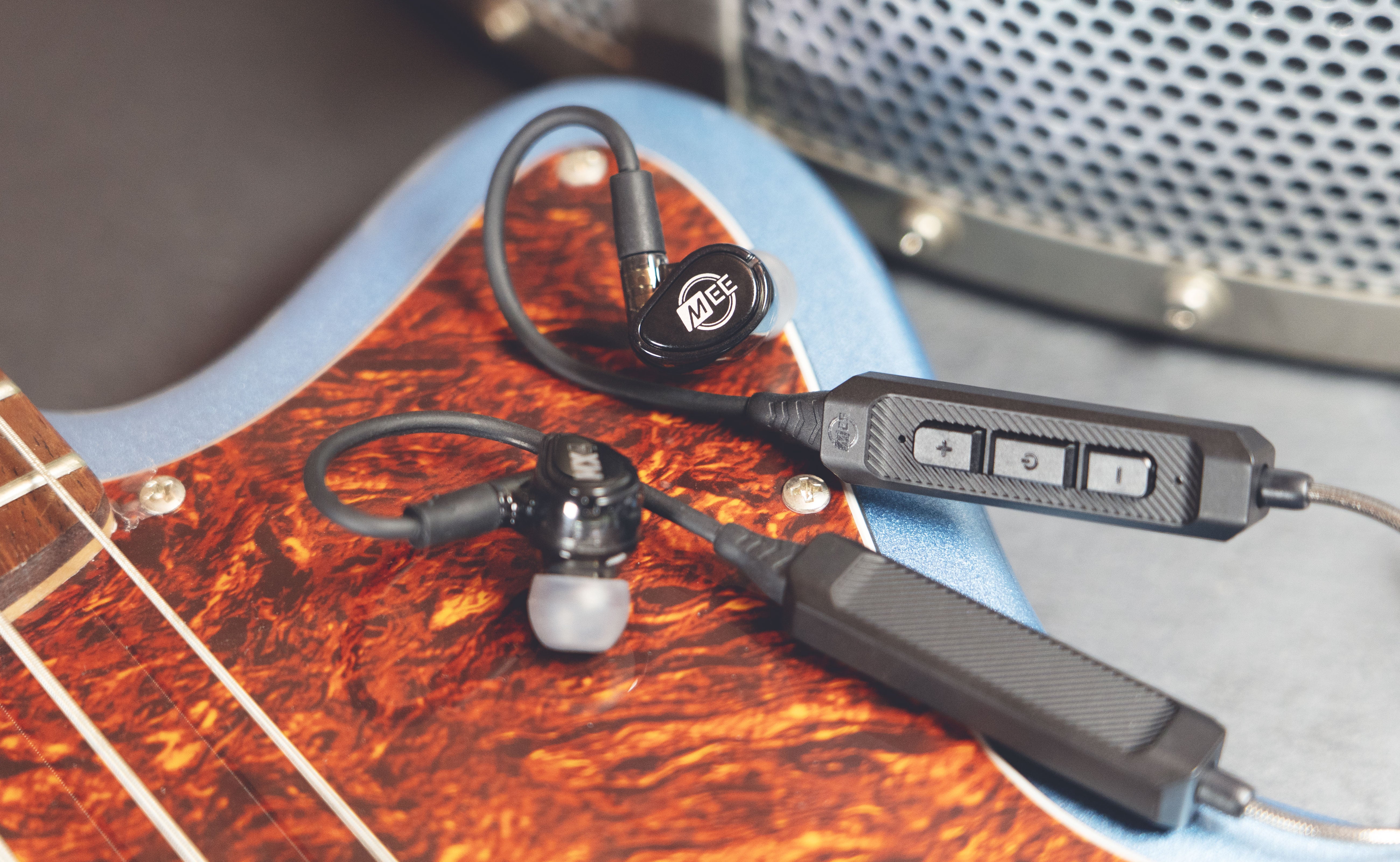 MEE audio MX2 PRO Musicians' In-Ear Monitors Wired + Wireless Combo Pack: Includes MX2 PRO Dual-Driver Hybrid IEMs, 2 Cables, and BT3 Hi-Res Bluetooth Audio Adapter w/aptX, LDAC, & Headset (Black)