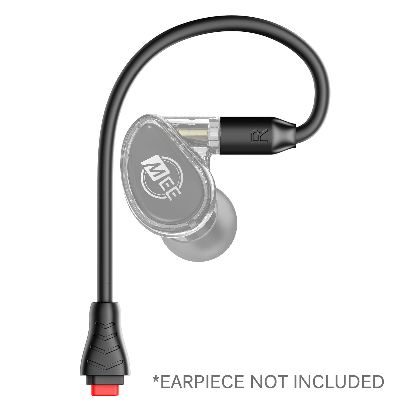 MMCX Earpiece Connectors for BT3 Bluetooth Adapter on a white background with 'Earpiece Not Included' text.