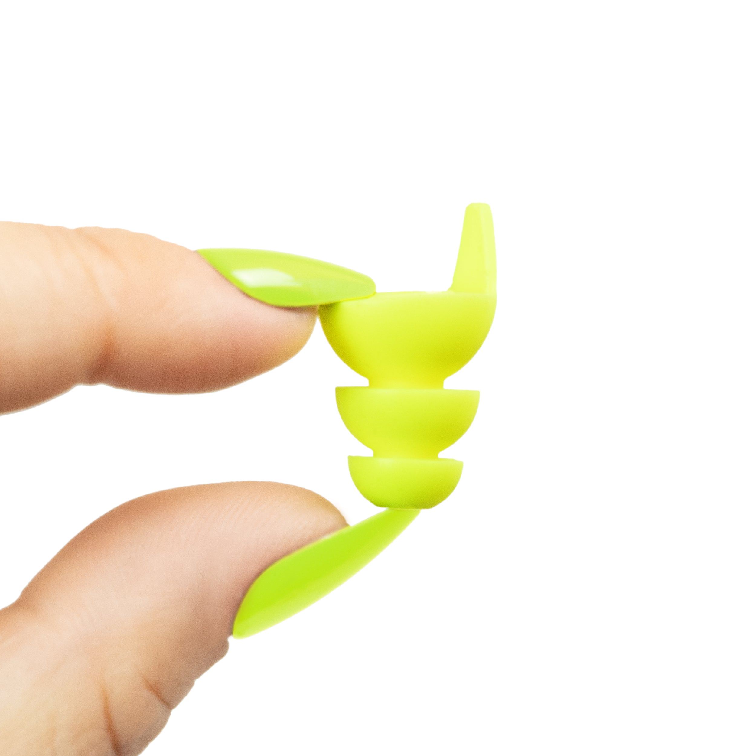 hand holding earplug