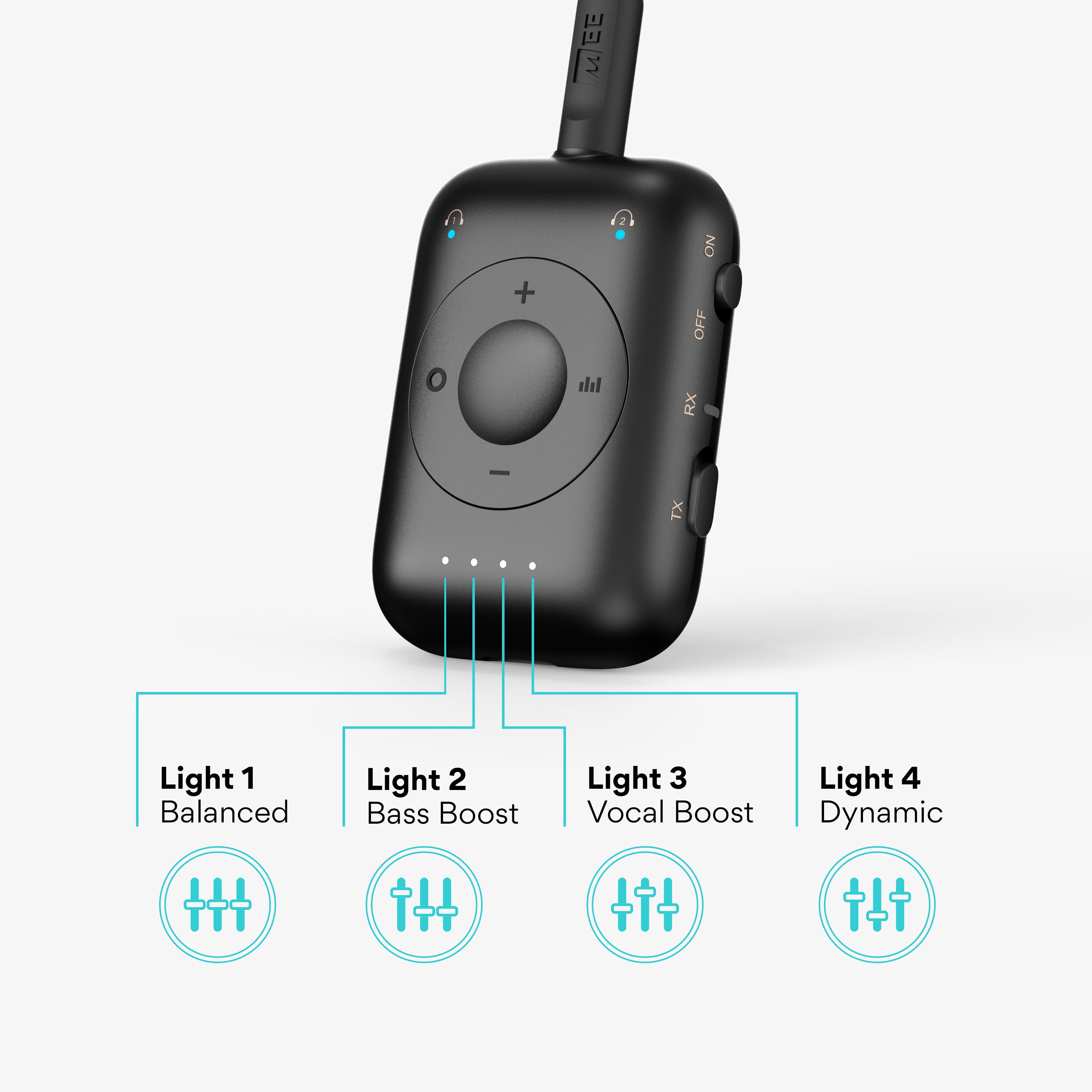 The Connect Air Pro is the ultimate Bluetooth accessory for your travels, turning any standard 3.5mm audio jack into a wireless connection point for your Bluetooth headphones, phone, or tablet. Swap between four distinct audio modes at the touch of a button. Available audio modes: Bass Boost, Vocal Boost, Dynamic, Balanced