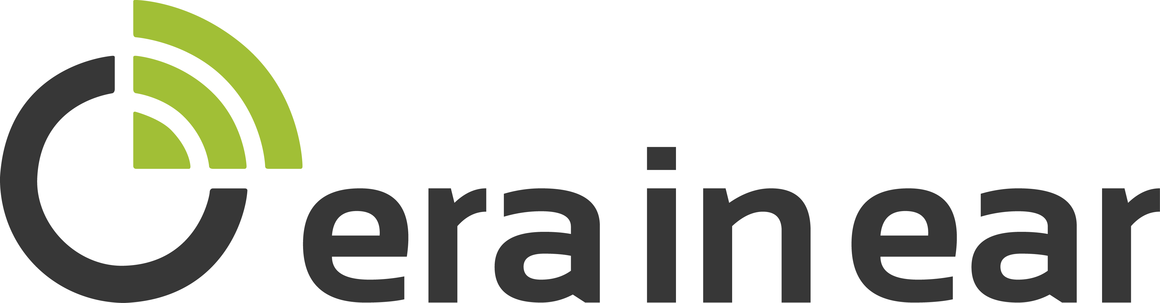 Logo of ceralinear featuring a stylized green and black half-circle design with signal lines, paired with the company name in gray text.