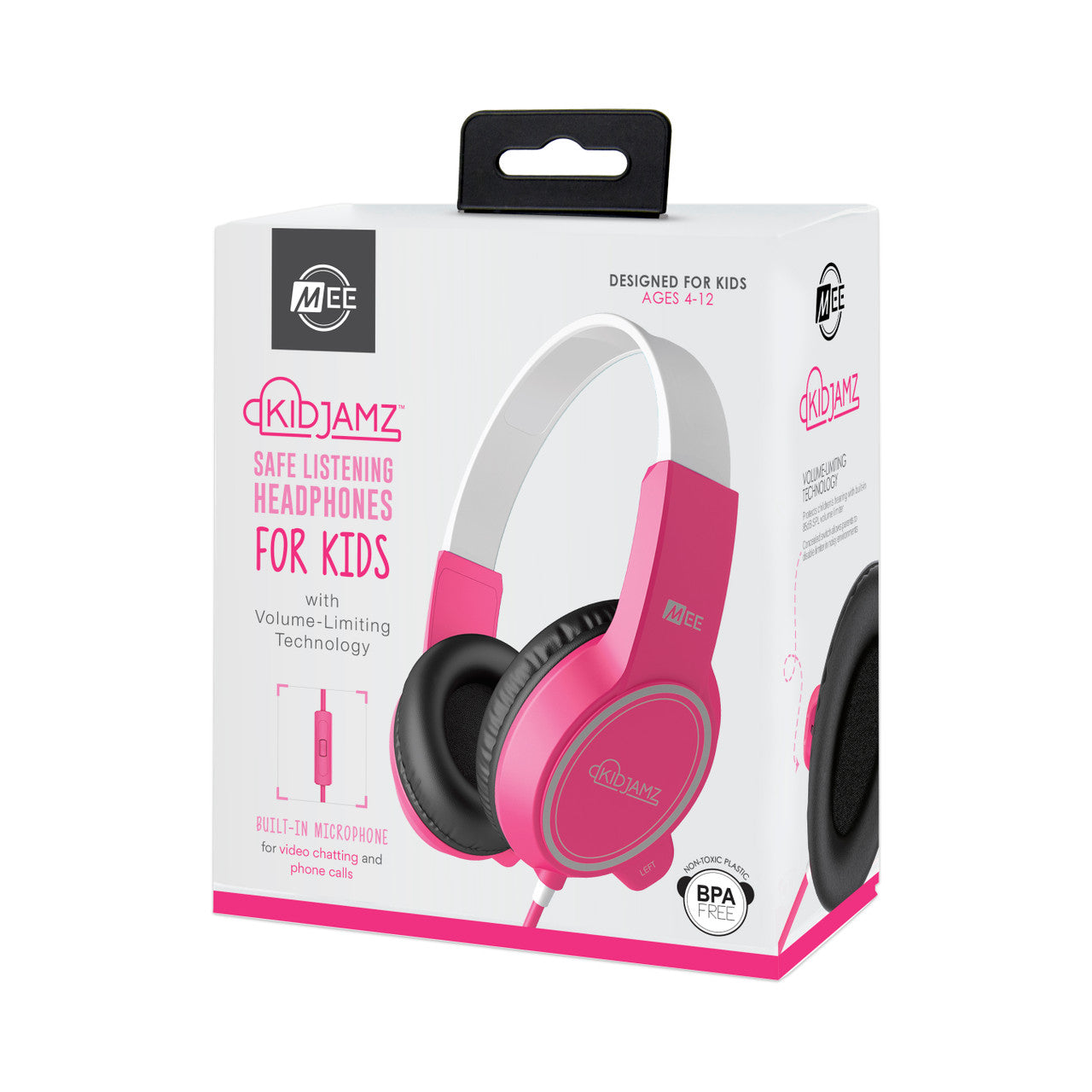 Image of KidJamz KJ35 Safe Listening Headphones for Kids with Inline Microphone.