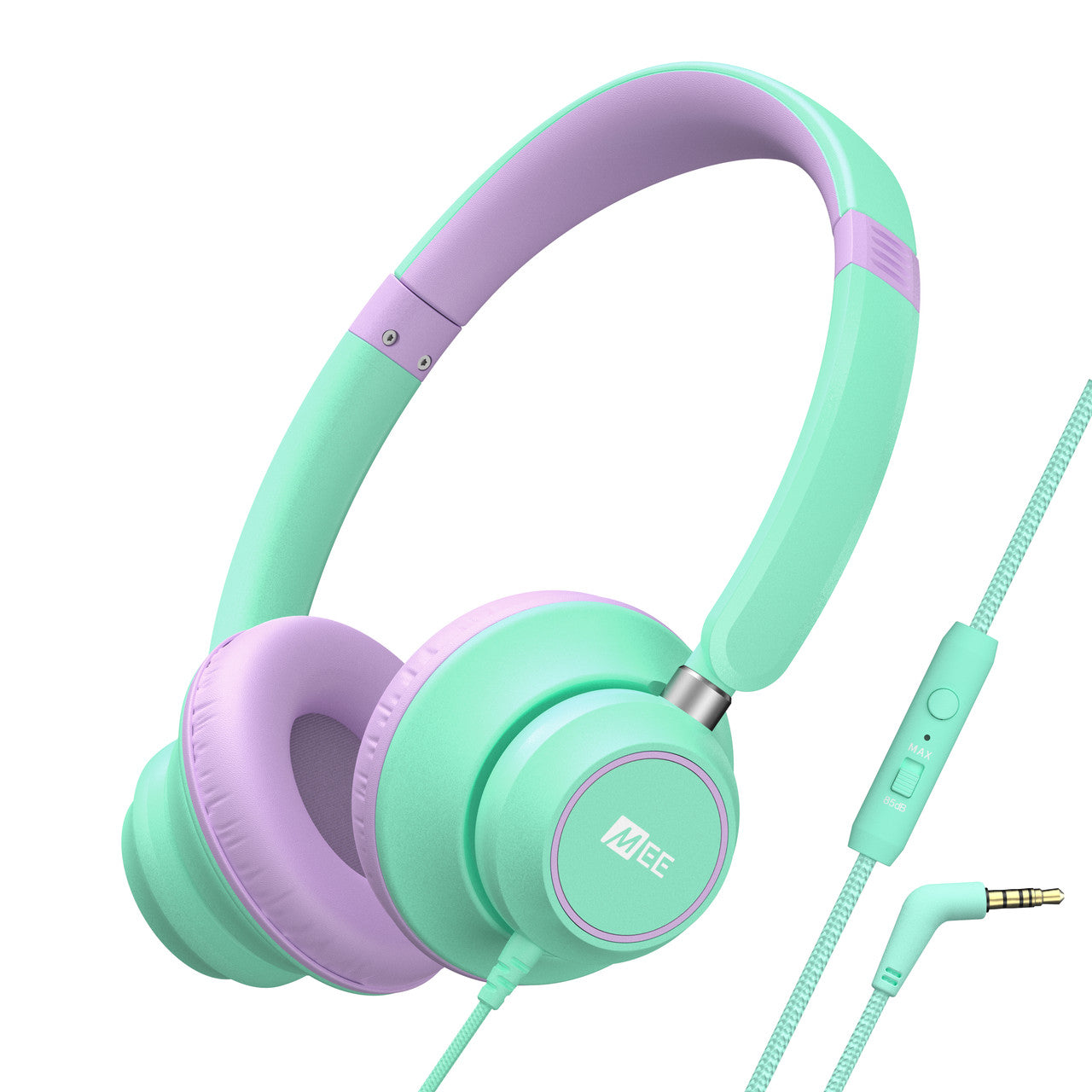 Image of KidJamz KJ45 Safe Listening Headphones for Kids with Inline Microphone.