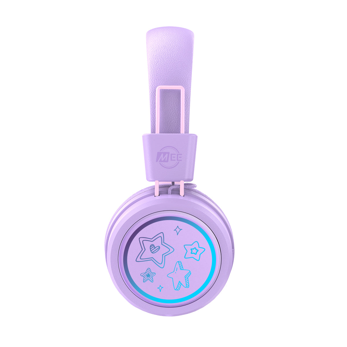 Image of MEE audio KidJamz KJ55BT Bluetooth Wireless Safe Listening Headphones for Children with LED Lights, 85dB Volume Limiter, Microphone, & 40h battery; Kids Headset for School / iPhone / iPad / Tablet
