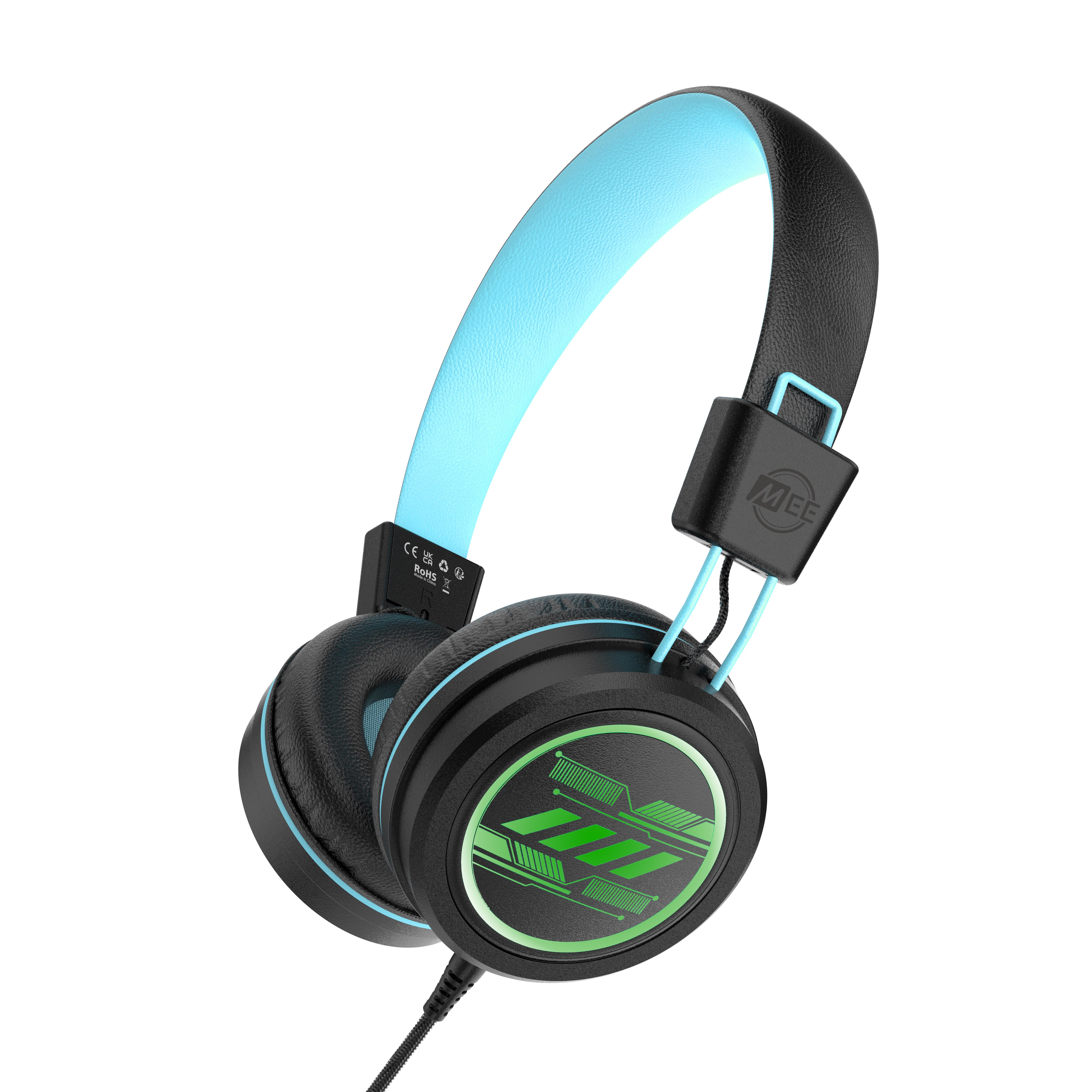 Image of KidJamz KJ55 Safe Listening USB-C Headphones for Kids with LED Lights.