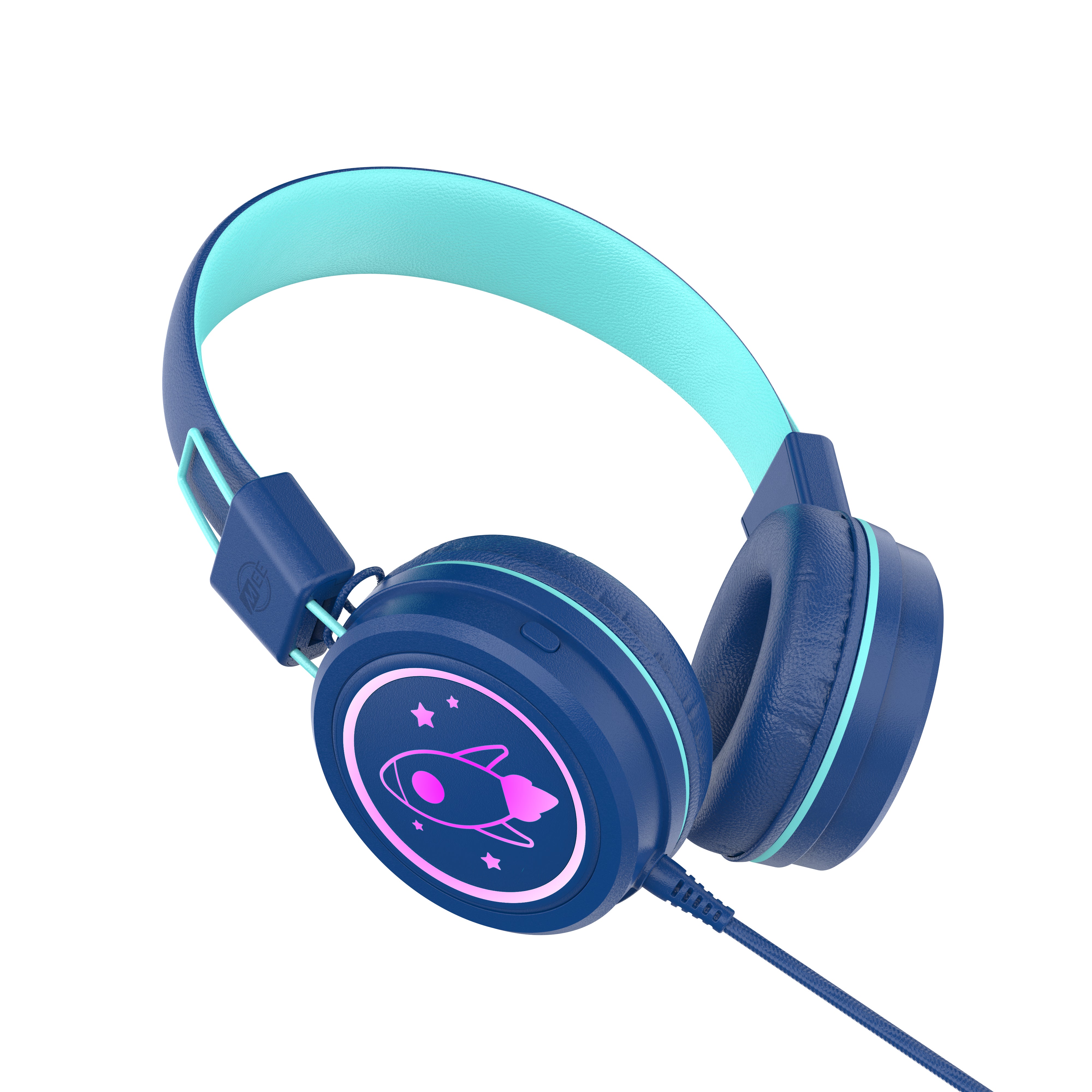 Image of KidJamz KJ55 Safe Listening USB-C Headphones for Kids with LED Lights.