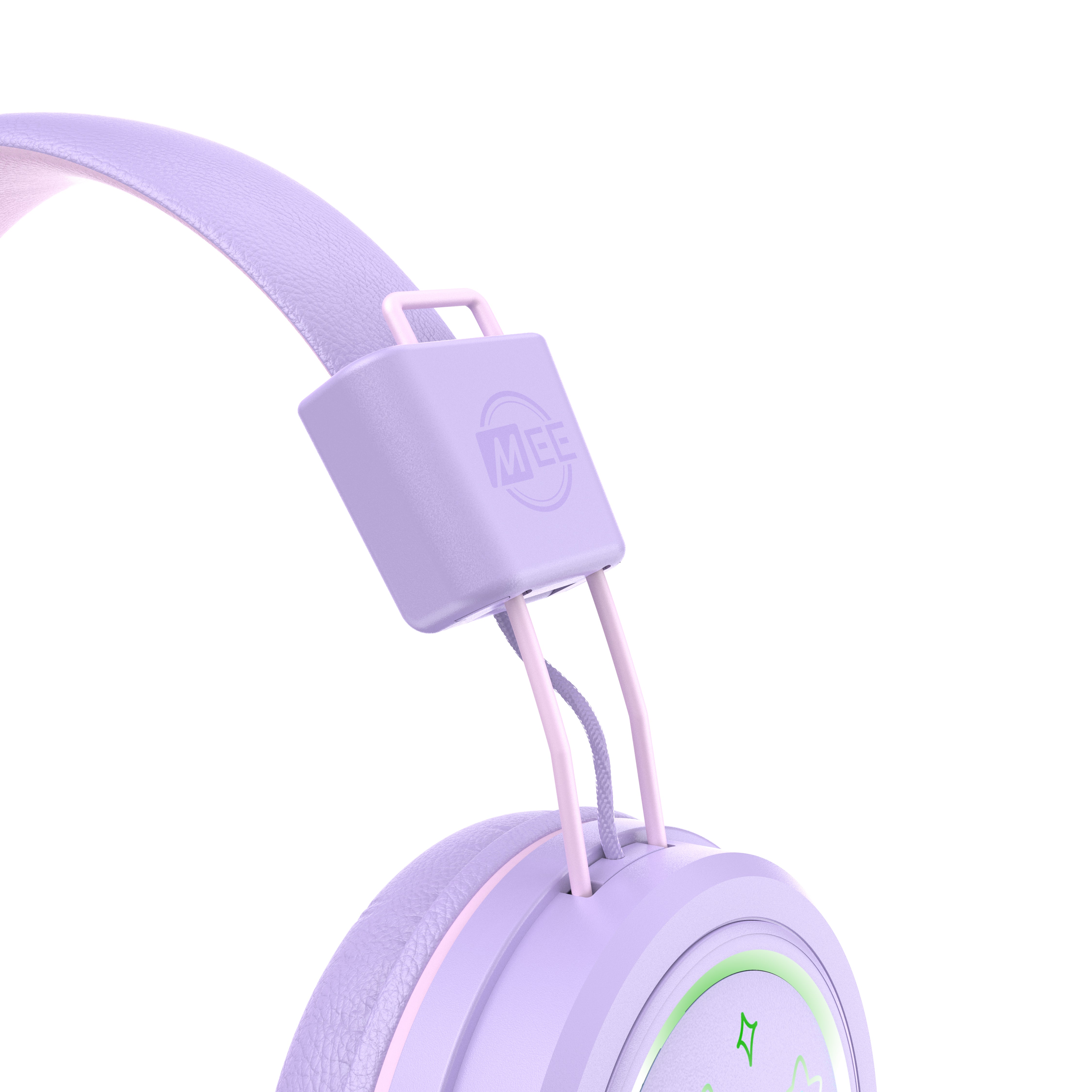 Image of MEE audio KidJamz KJ55BT Bluetooth Wireless Safe Listening Headphones for Children with LED Lights, 85dB Volume Limiter, Microphone, & 40h battery; Kids Headset for School / iPhone / iPad / Tablet