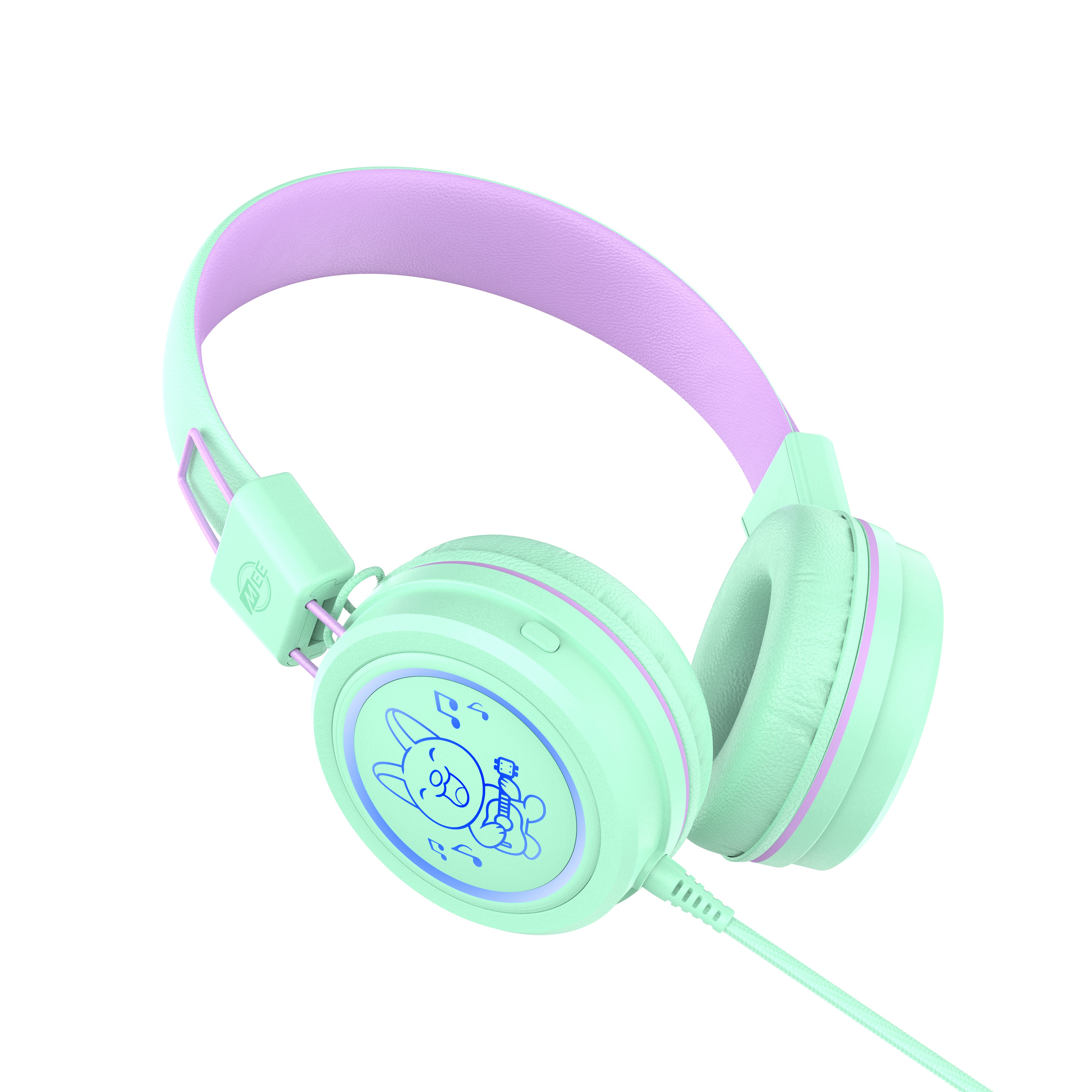 Image of KidJamz KJ55 Safe Listening USB-C Headphones for Kids with LED Lights.