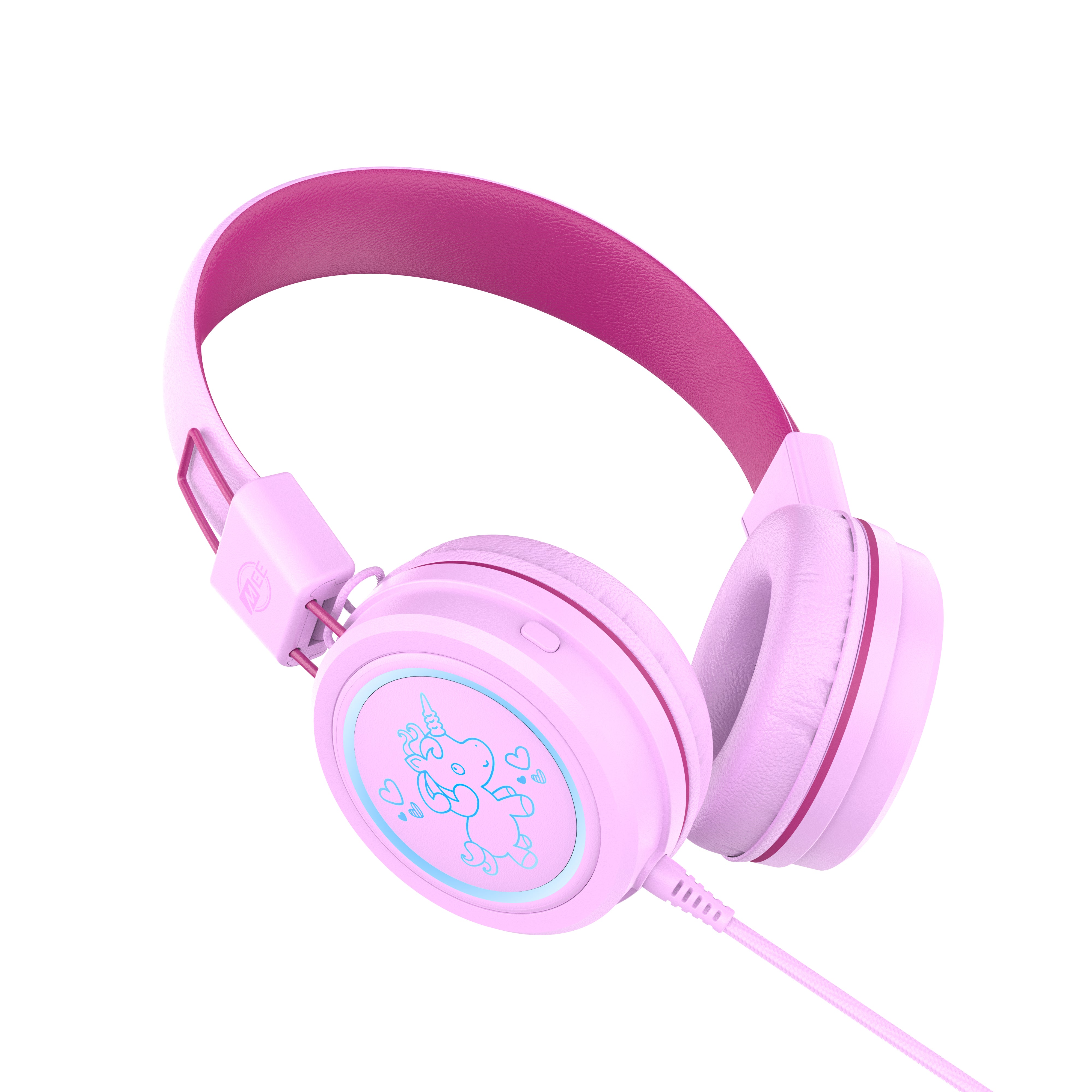 Image of KidJamz KJ55 Safe Listening USB-C Headphones for Kids with LED Lights.
