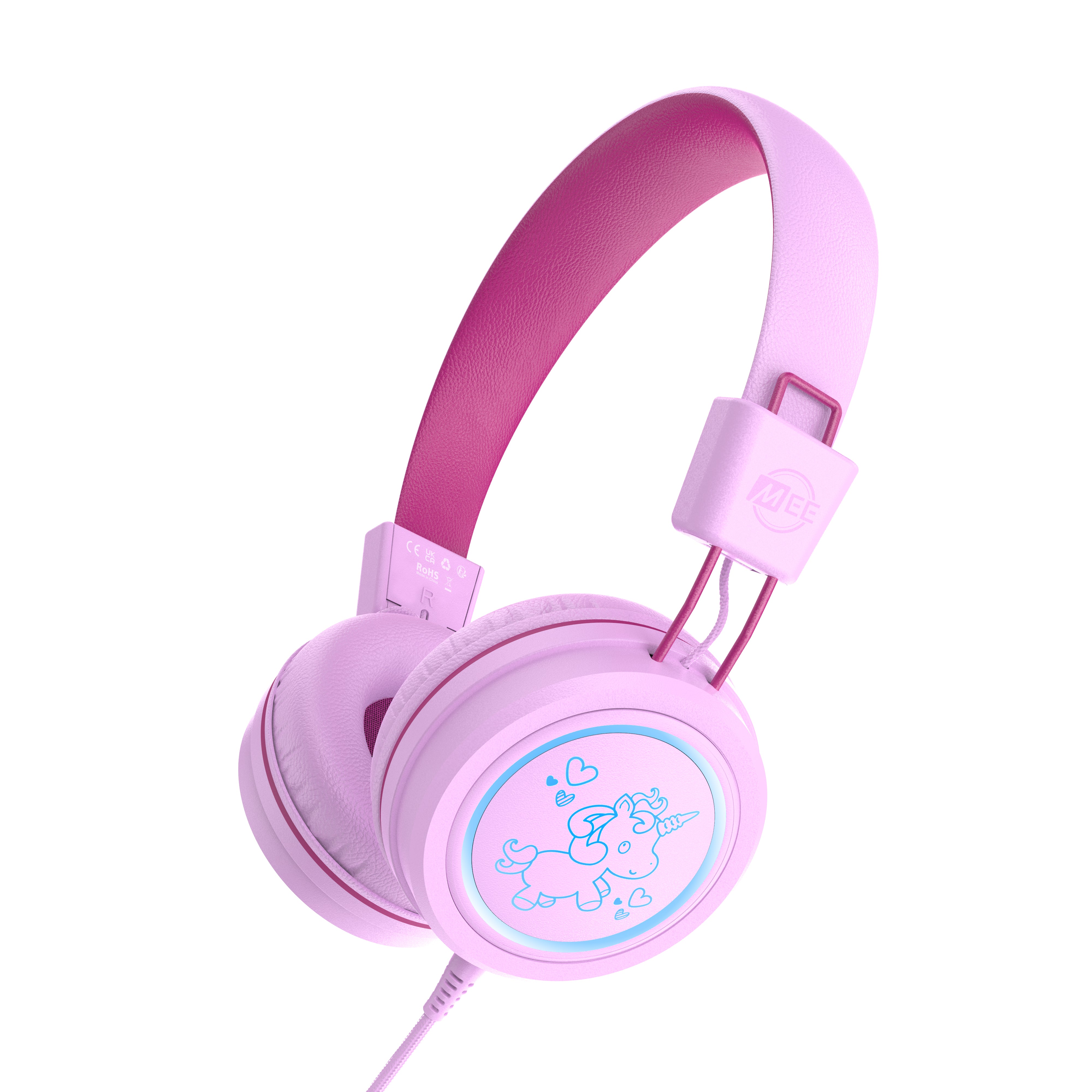 Image of KidJamz KJ55 Safe Listening USB-C Headphones for Kids with LED Lights.