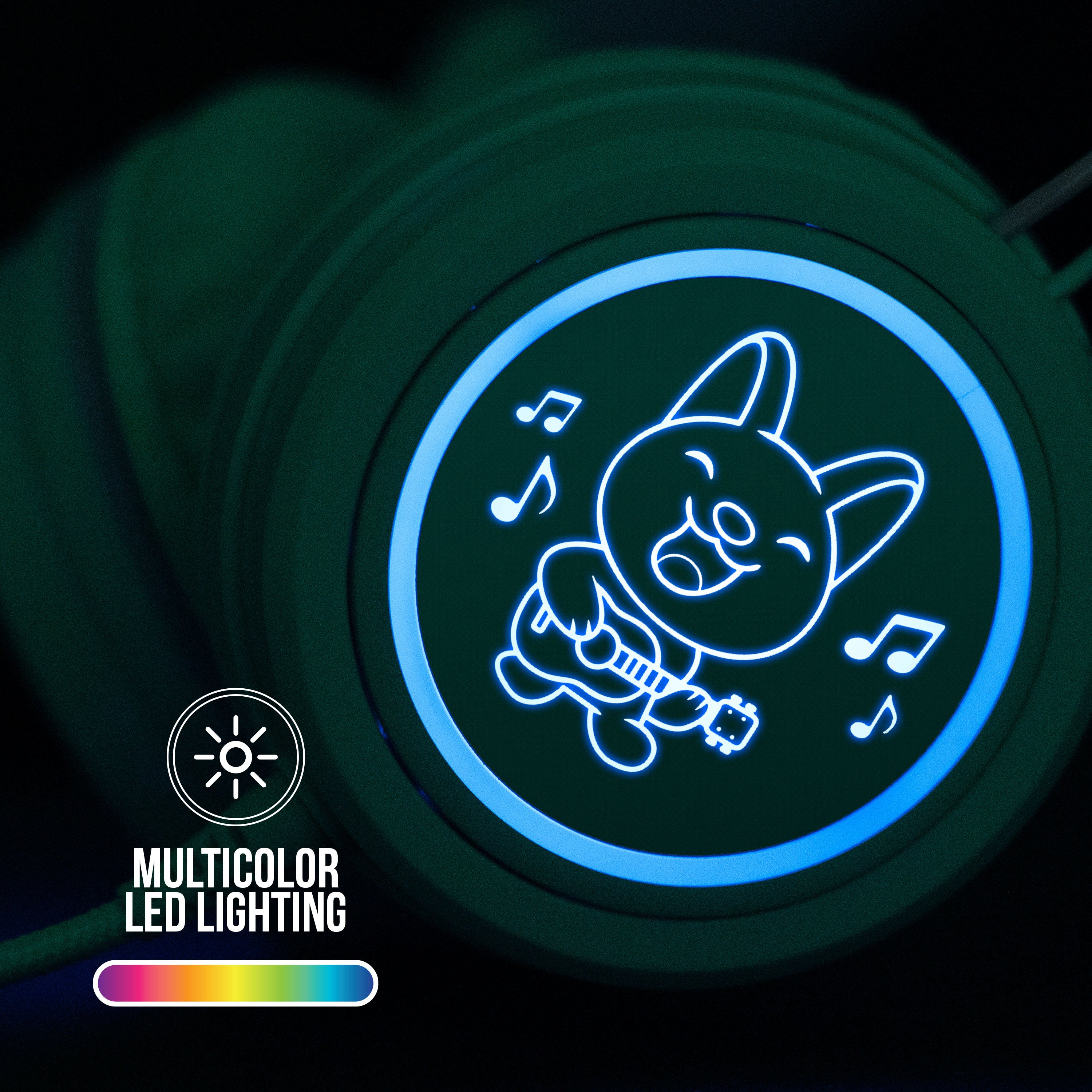Multicolor LED lights with 8 colors and patterns illuminate the graphics on each ear cup with no batteries required, giving each KidJamz headphone a vibrant look that’s hard for kids to resist and easy for parents to love!