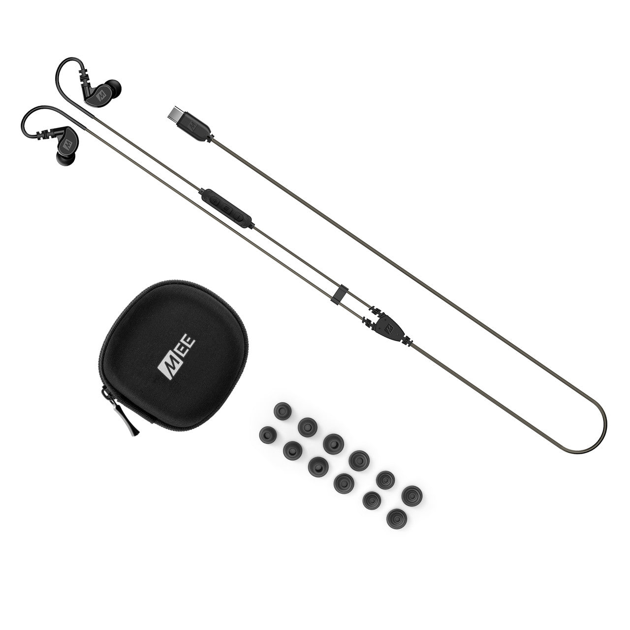 Image of M6 In-Ear Sports Headphones with Memory Wire and Headset (USB-C Plug).