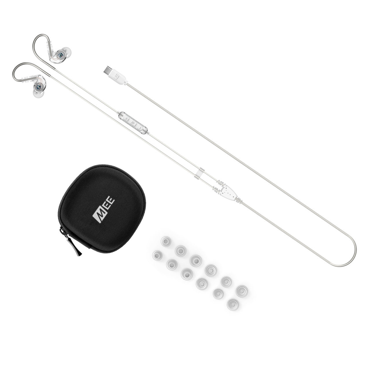 Image of M6 In-Ear Sports Headphones with Memory Wire and Headset (USB-C Plug).
