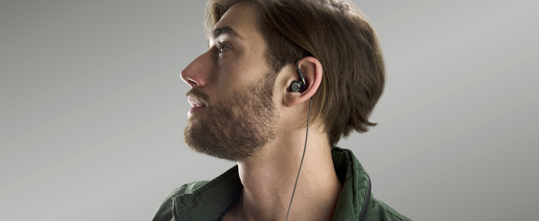 musician wearing the mee audio m6pro in-ear monitors