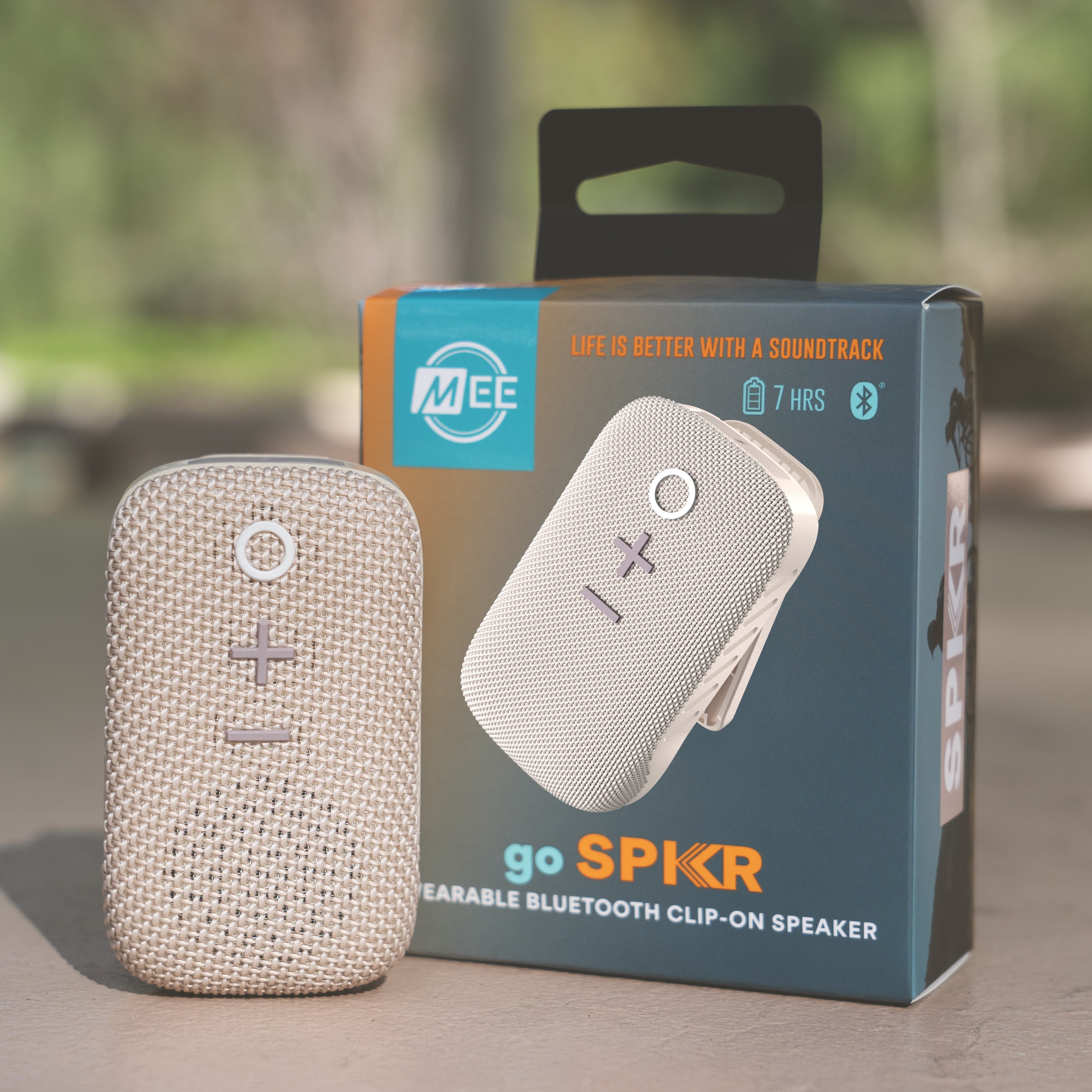 MEE audio goSPKR clip on Bluetooth Wireless Portable Speaker