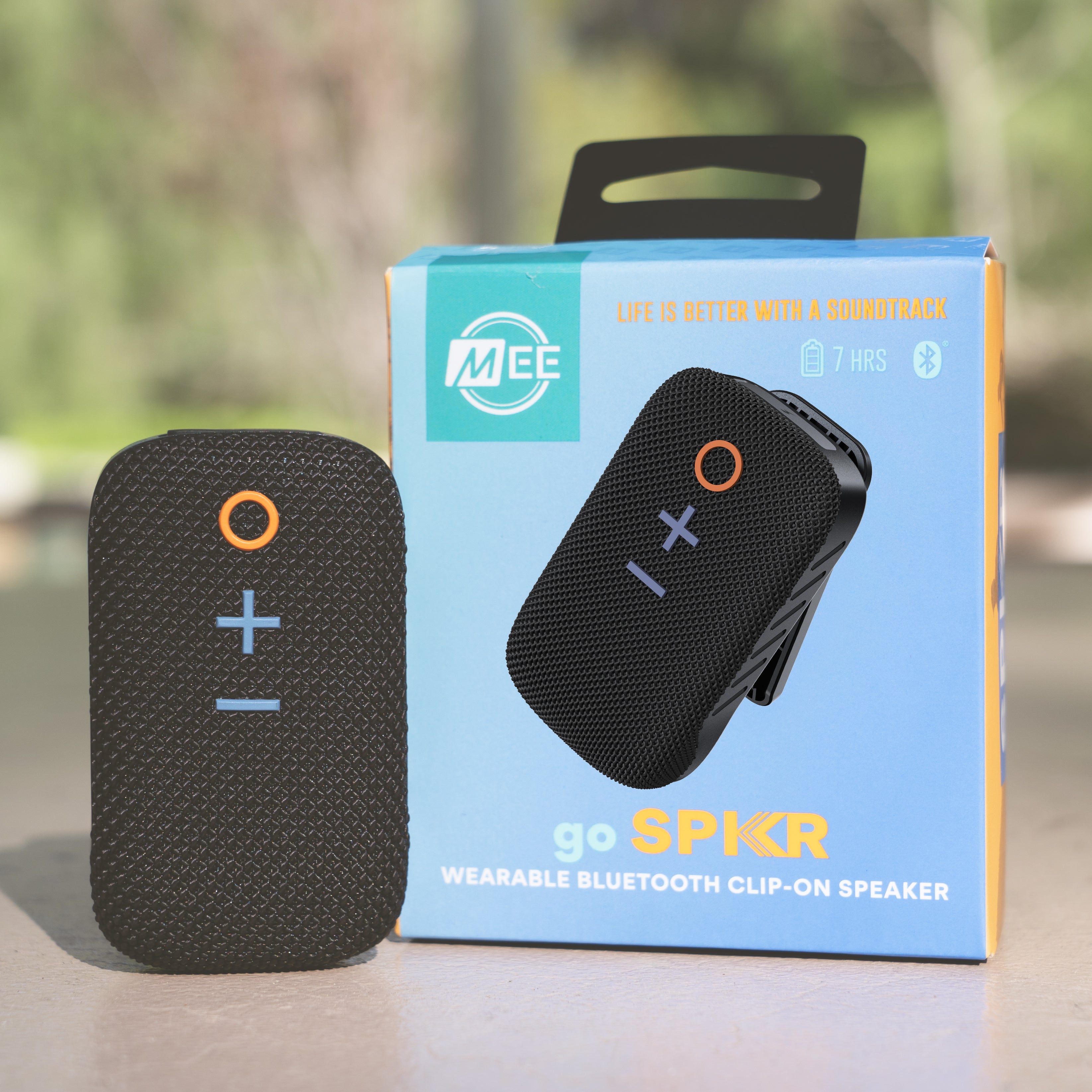 MEE audio goSPKR clip on Bluetooth Wireless Portable Speaker