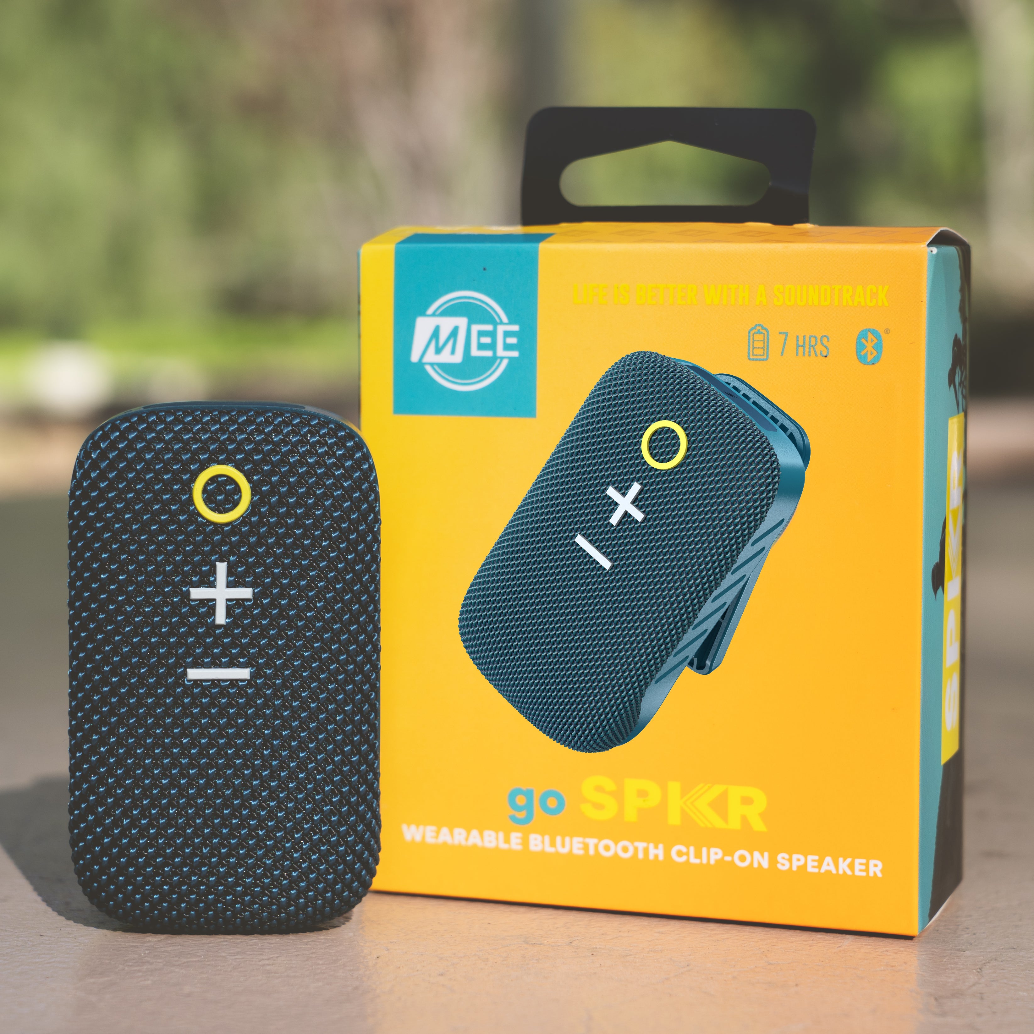 MEE audio goSPKR clip on Bluetooth Wireless Portable Speaker