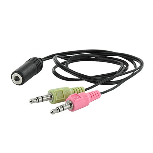 Image of 3.5mm TRRS Headphone + Microphone Splitter for PC (22 inches).