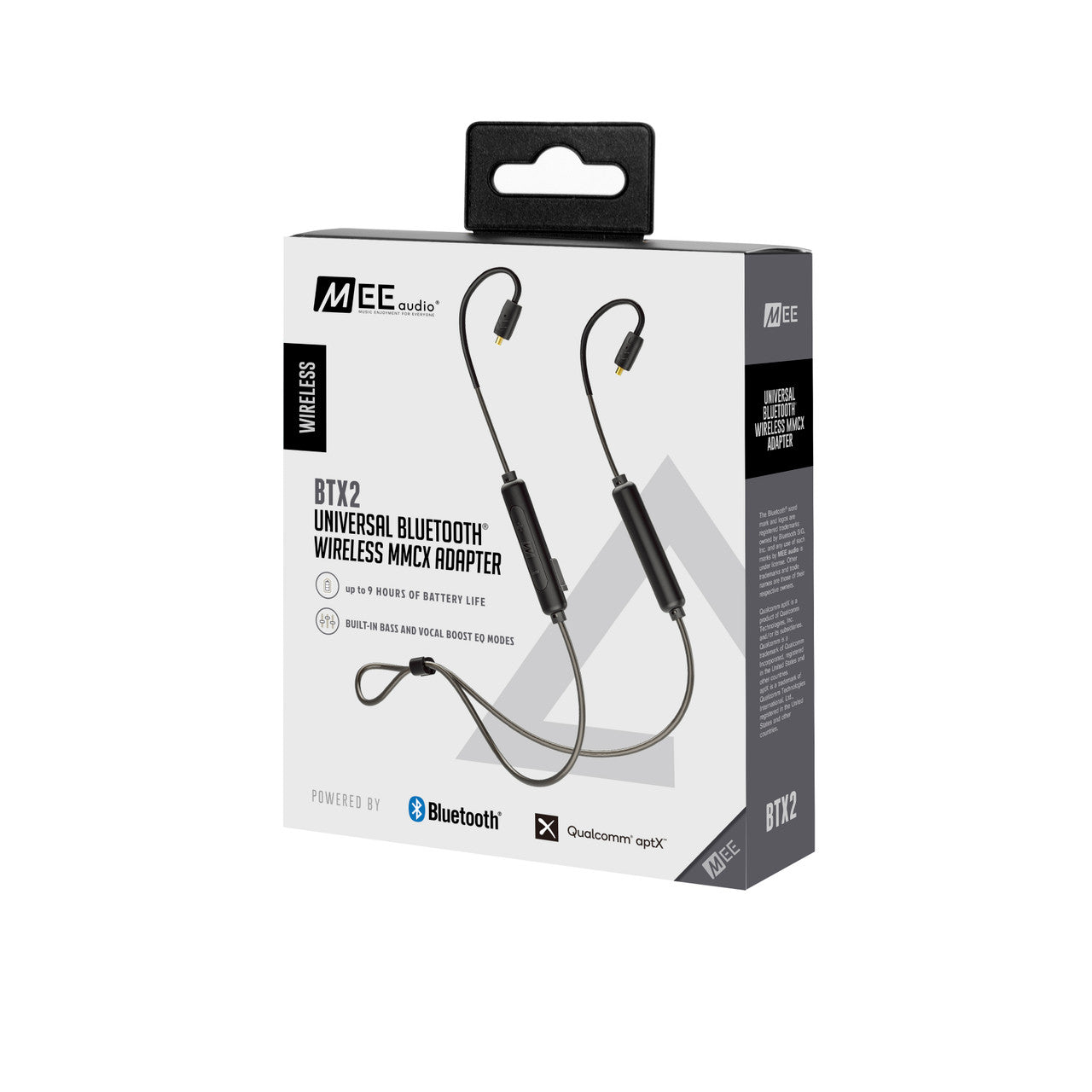 Image of BTX2 Bluetooth Wireless Adapter Cable for MMCX In Ear Monitors.