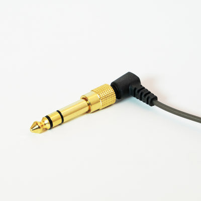 3.5mm cable plugged into a 1/4" Adapter 
