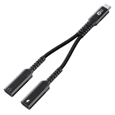 USB-C Audio & Charging Splitter: Use USB Headphones While Charging Your Device
