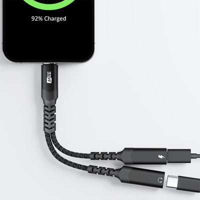 USB-C Audio & Charging Splitter: Use USB Headphones While Charging Your Device