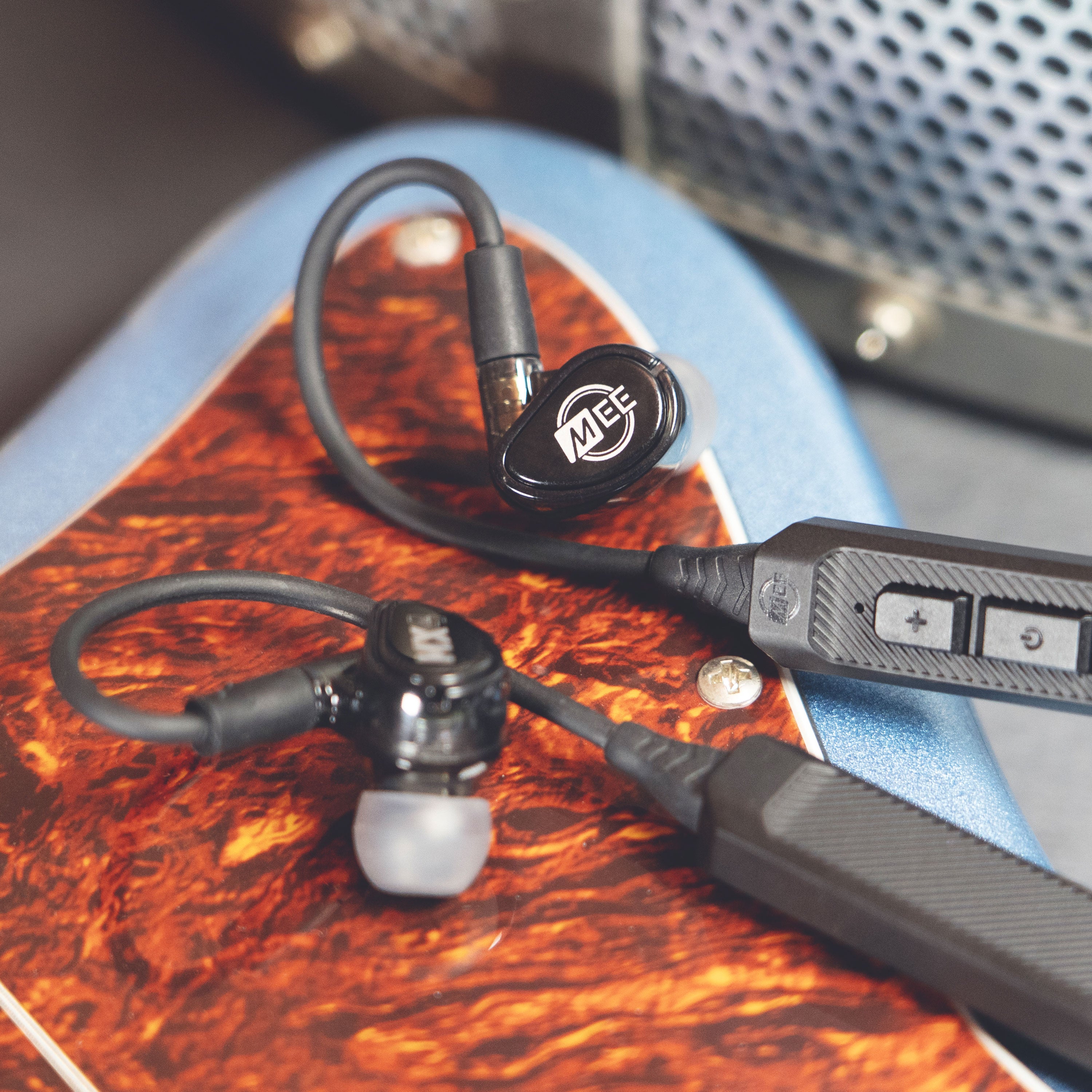 MEE audio MX2 PRO Musicians' In-Ear Monitors Wired + Wireless Combo Pack: Includes MX2 PRO Dual-Driver Hybrid IEMs, 2 Cables, and BT3 Hi-Res Bluetooth Audio Adapter w/aptX, LDAC, & Headset (Black)