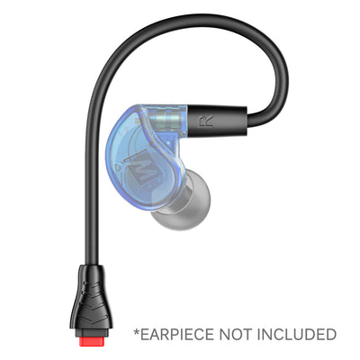 M6 PRO in-ear monitor attached to a BT3 Bluetooth Adapter on a white background with 'Earpiece Not Included' text.