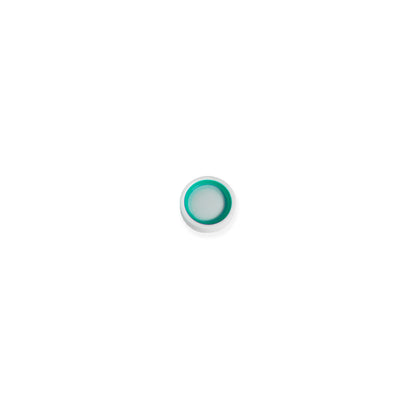 Back side of a 10 dB Ear filter against a white background.