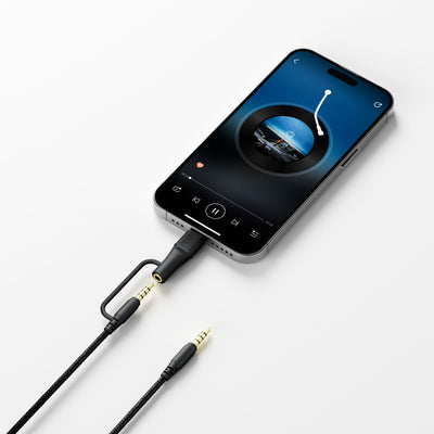 2-in-1 AUX Cable: 3.5mm Stereo Audio Cord with USB-C Adapter