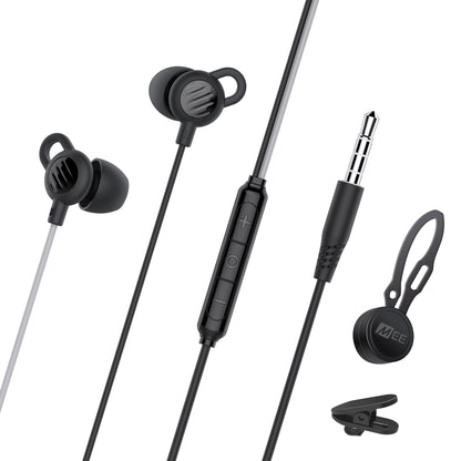 MEE audio SleepTones 3.5mm Wired Sleeping Earbuds for Side Sleepers With Lightweight Low-Profile Silicone Earpieces for a Comfortable Fit, Built-In Mic, & Volume Controls (3.5mm Plug)