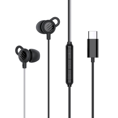 MEE audio SleepTones USB-C Wired Sleeping Earbuds for Side Sleepers With Lightweight Low-Profile Silicone Earpieces for a Comfortable Fit, Built-In Mic, & Volume Controls (USB Type C Plug)