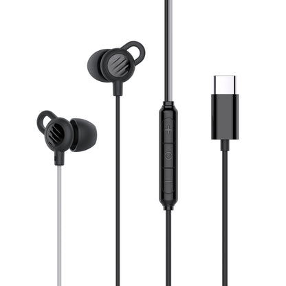 SleepTones USB-C Wired Silicone Sleeping Earbuds with Built-In Mic & Volume Controls (USB Type C Plug)