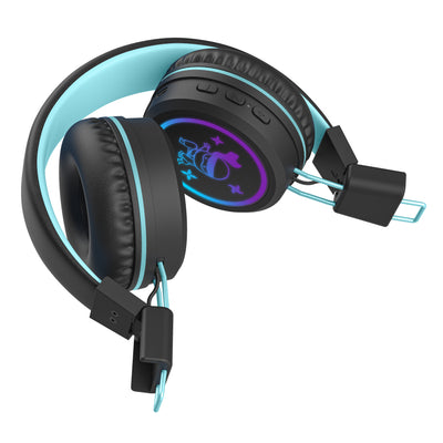 Image of MEE audio KidJamz KJ55BT Bluetooth Wireless Safe Listening Headphones for Children with LED Lights, 85dB Volume Limiter, Microphone, & 40h battery; Kids Headset for School / iPhone / iPad / Tablet