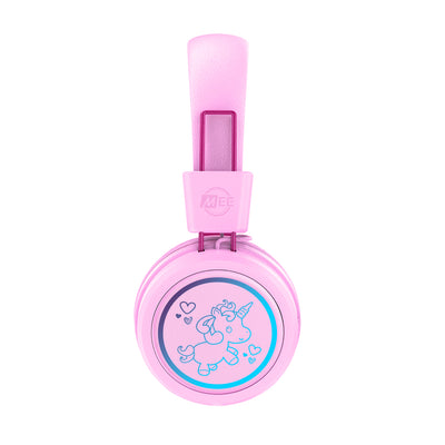 Image of MEE audio KidJamz KJ55BT Bluetooth Wireless Safe Listening Headphones for Children with LED Lights, 85dB Volume Limiter, Microphone, & 40h battery; Kids Headset for School / iPhone / iPad / Tablet