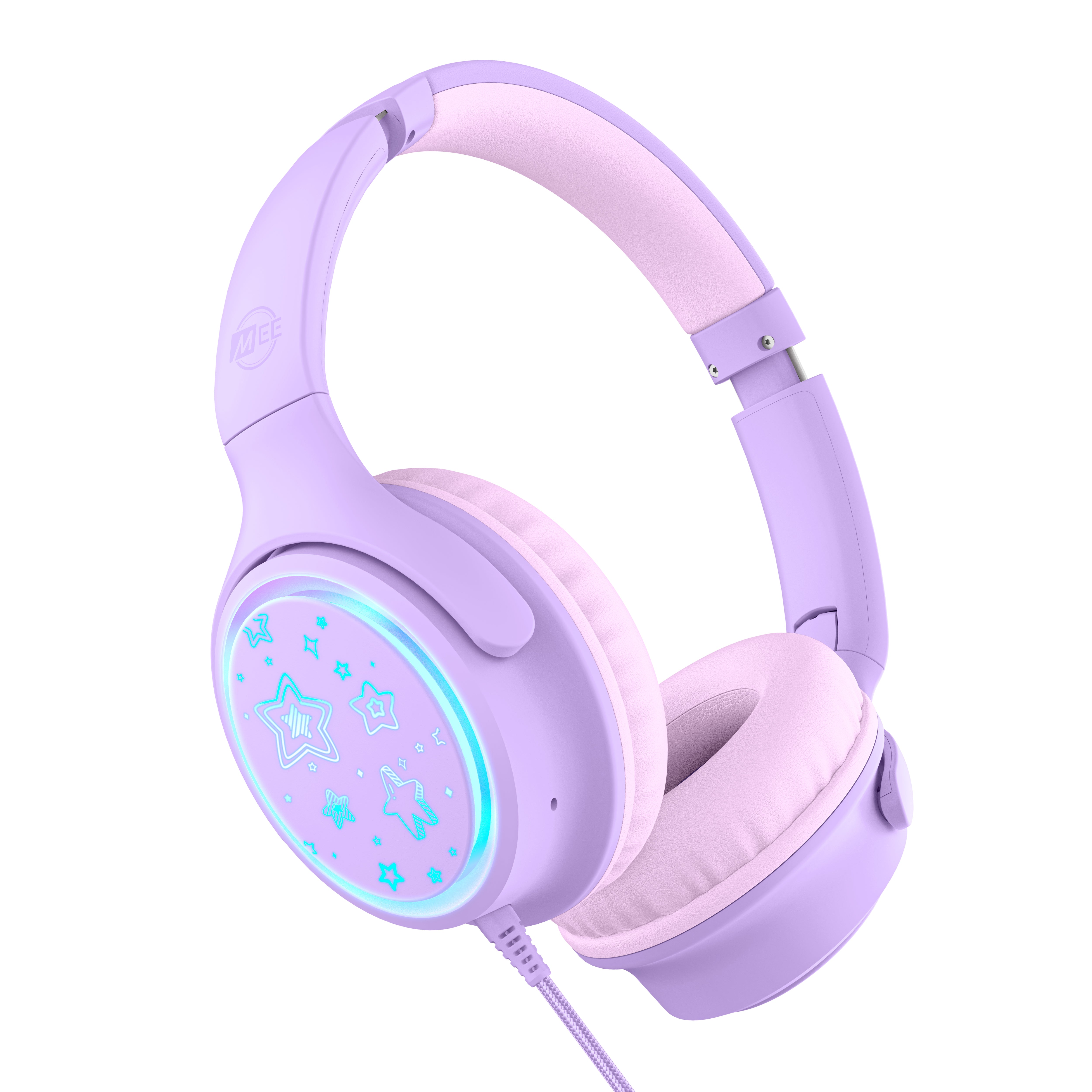 KidJamz KJ65U Safe Listening USB-C Over-Ear Headphones for Kids with LED Lights (USB Type C)