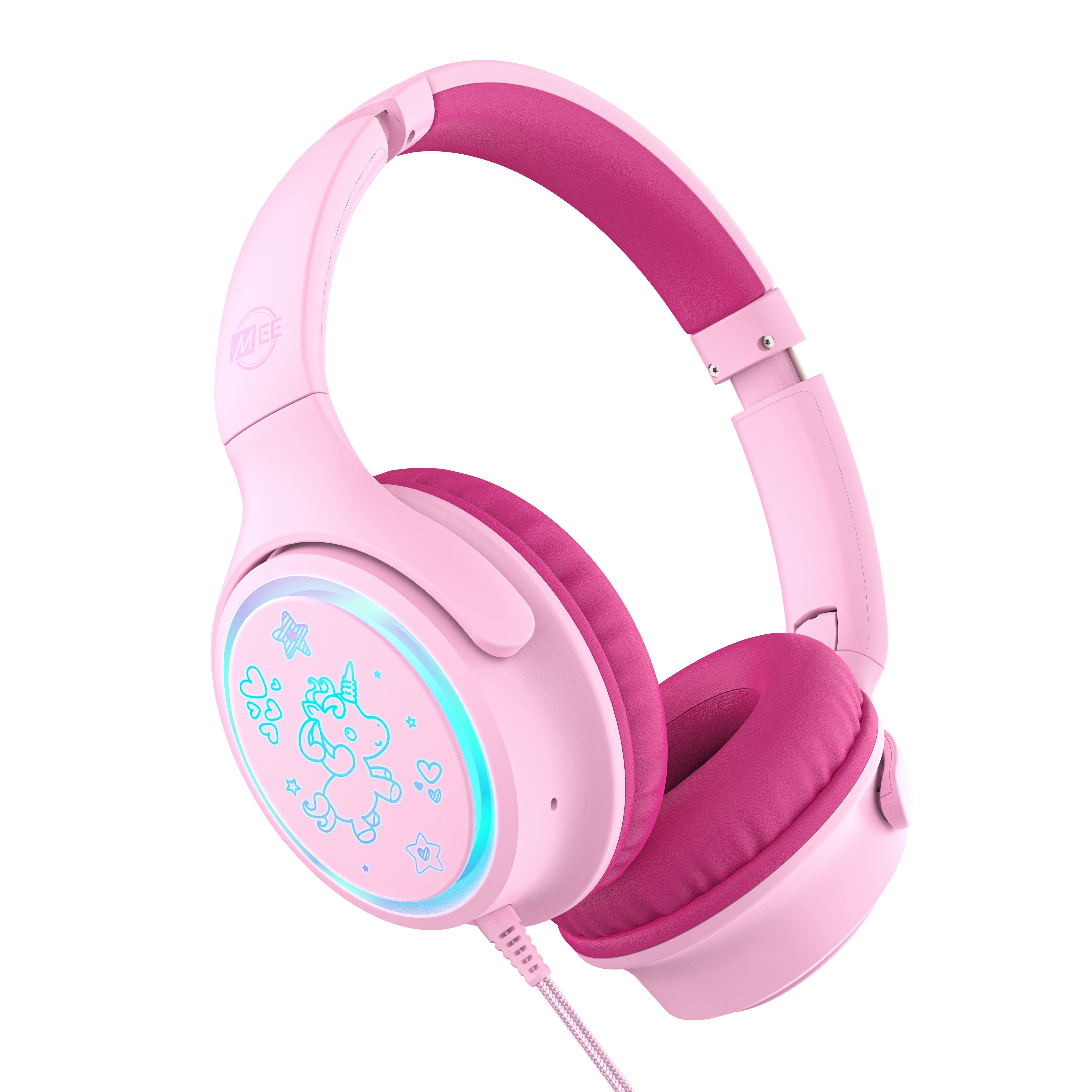 KidJamz KJ65U Safe Listening USB-C Over-Ear Headphones for Kids with LED Lights (USB Type C)