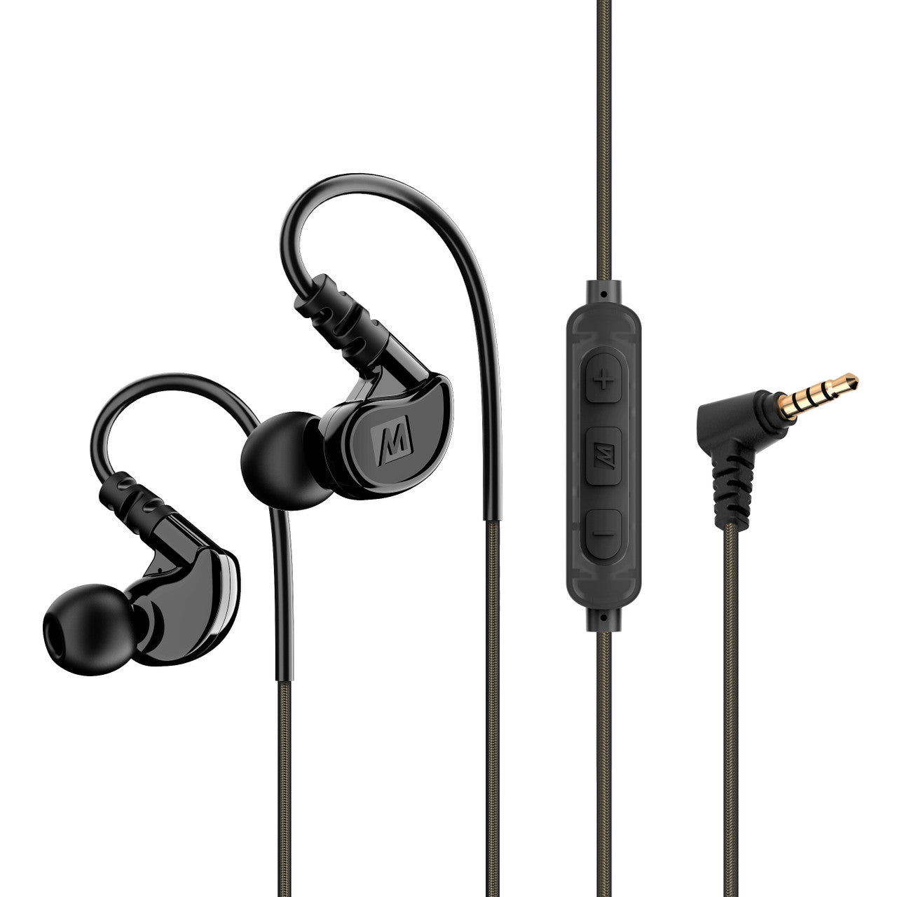 Image of M6 In-Ear Sports Headphones with Memory Wire and Headset (3.5mm Plug).
