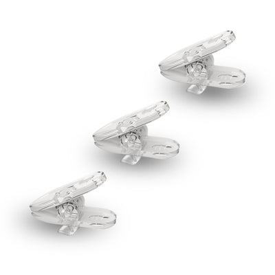 Image of Original Shirt Clip for Earphones in Clear (3 Piece Set).