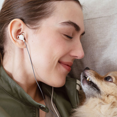 SleepTones USB-C Wired Silicone Sleeping Earbuds with Built-In Mic & Volume Controls (USB Type C Plug)