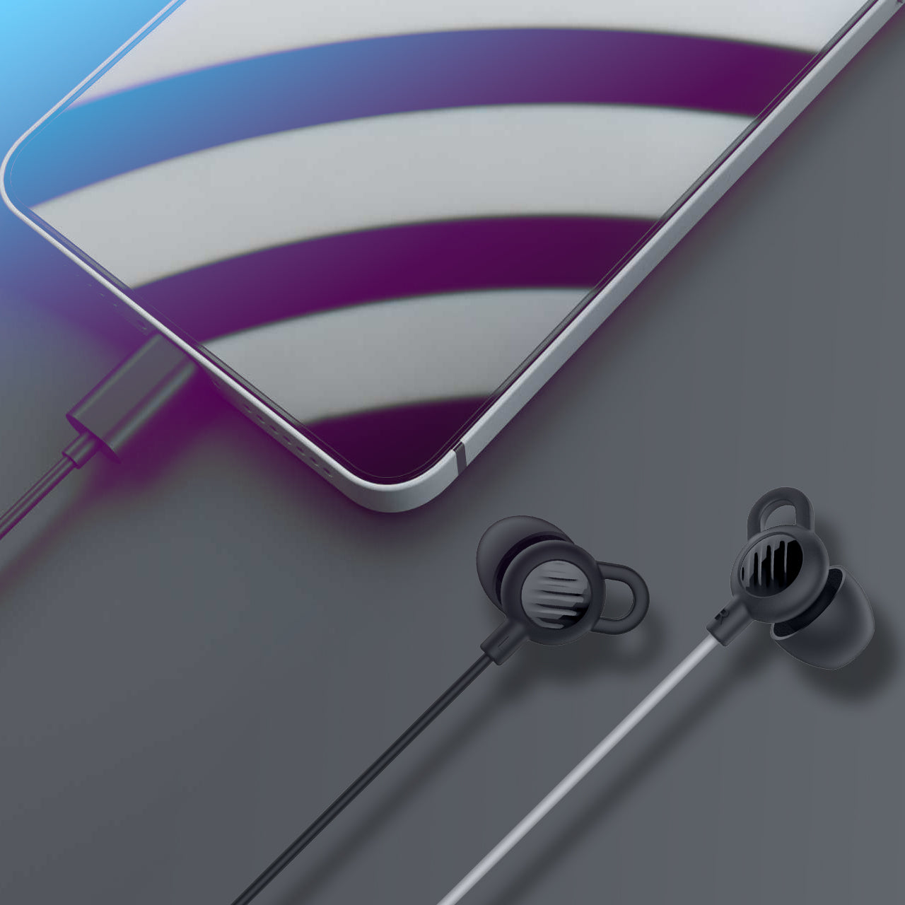 SleepTones USB-C Wired Silicone Sleeping Earbuds with Built-In Mic & Volume Controls (USB Type C Plug)