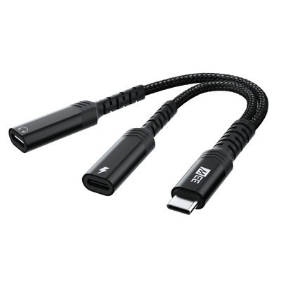 USB-C Audio & Charging Splitter: Use USB Headphones While Charging Your Device