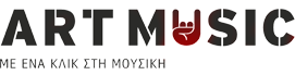 The logo for arti music, featuring stylized black text "arti music" with a red symbol resembling a heart and headphones integrated into the design. below, a slogan reads "senti i veri suoni della musica!" in grey.