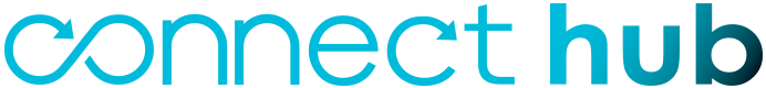 Logo of connecthub featuring the word "connecthub" in lowercase, stylized turquoise font, with a smooth, modern design.