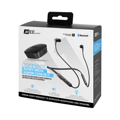Image of Connect T1N1 Wireless Headphone System for TV - Includes Bluetooth Transmitter and Neckband Headphones.