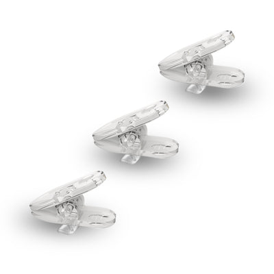 Clear Shirt Clips for Earphones and In-Ear Monitors (3 Piece Set).